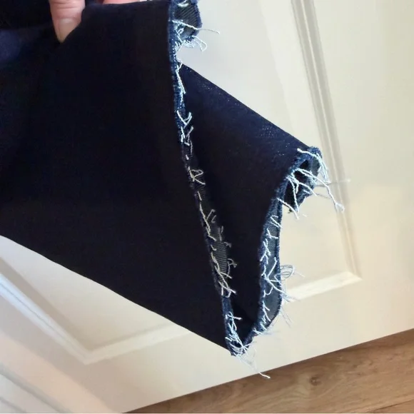 NWT Judy Blue Straight Leg Jeans 13/31 Blue Dark Wash High Rise Stretch Raw Hem - Picture 5 of 16